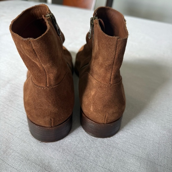 Kork-Ease Giba Ruched Ankle Bootie/Side Zip Size US 10M Brown Siena Suede - Picture 4 of 12